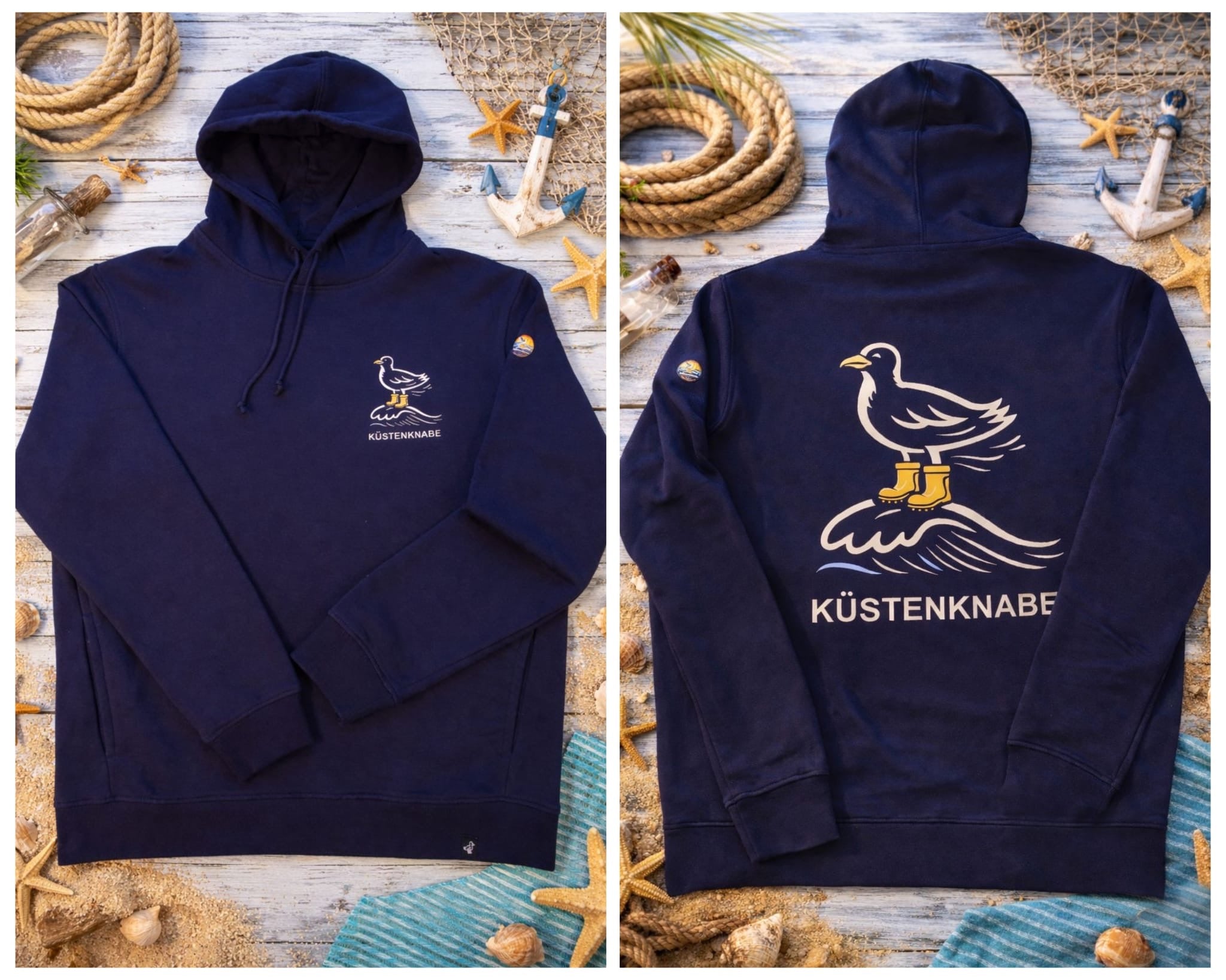 Maritimer Küstenknabe Hoodie Nordsee Ostsee Ostfriesland