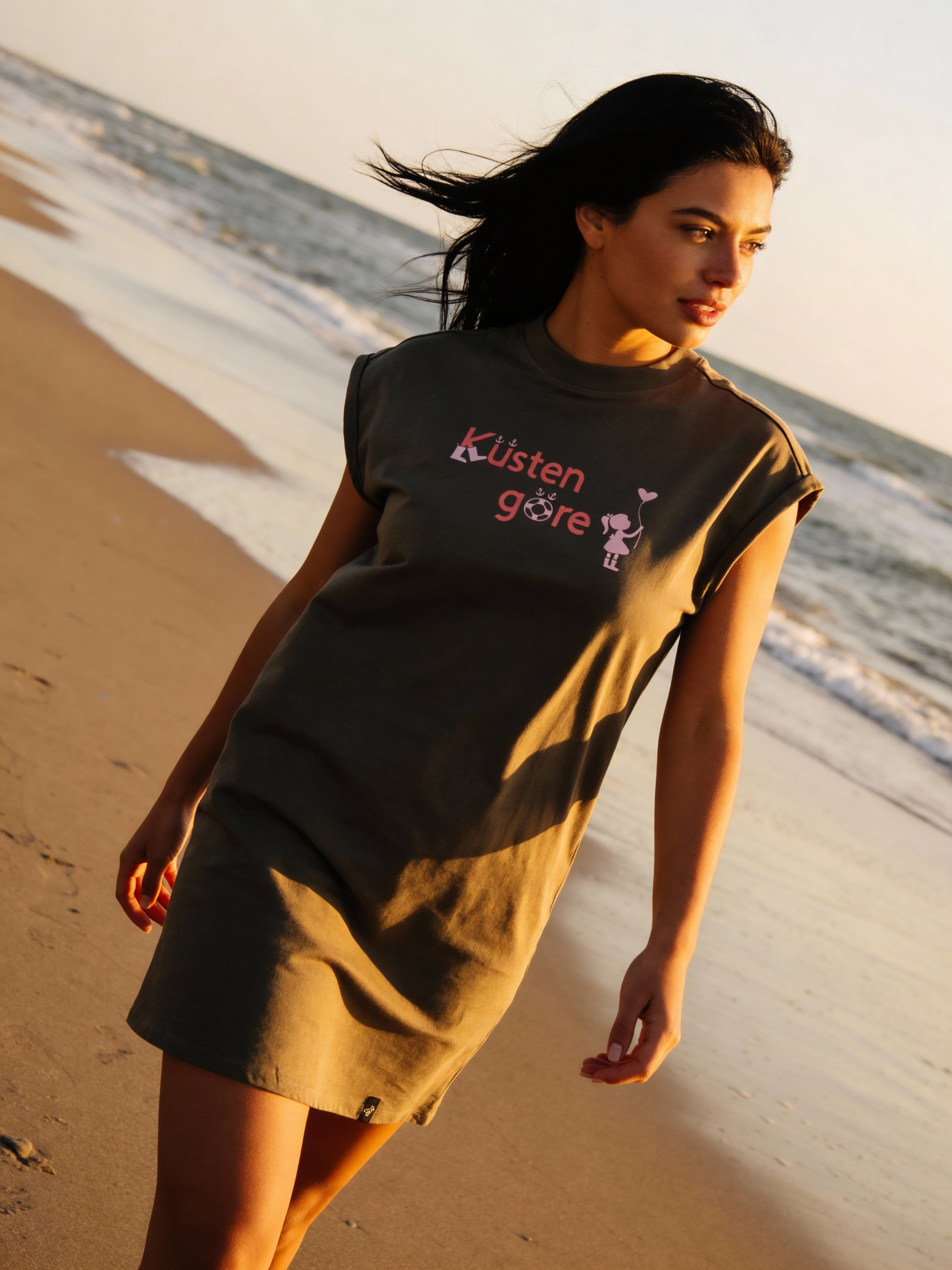 Küstengöre Sommerkleid für Damen – Maritimer Print Strandkleid Nordsee Ostsee