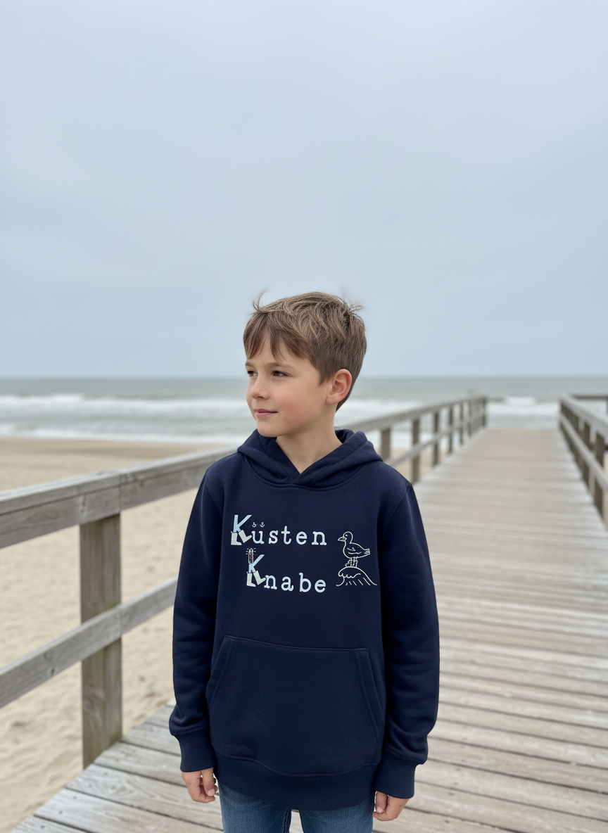 Küstenknabe Kinder Hoodie – Nordsee Ostsee Style Kapuzensweatshirt