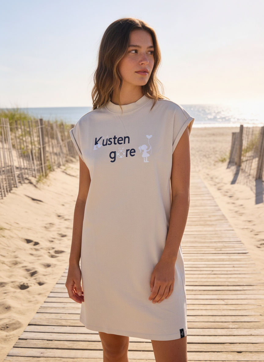 Küstengöre Sommerkleid für Damen – Maritimer Print Strandkleid Nordsee Ostsee