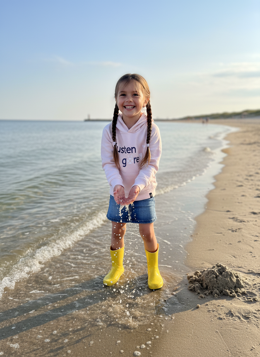 Küstengöre Kinder Hoodie Süßer Küsten Pullover für Mädchen Nordsee Ostsee