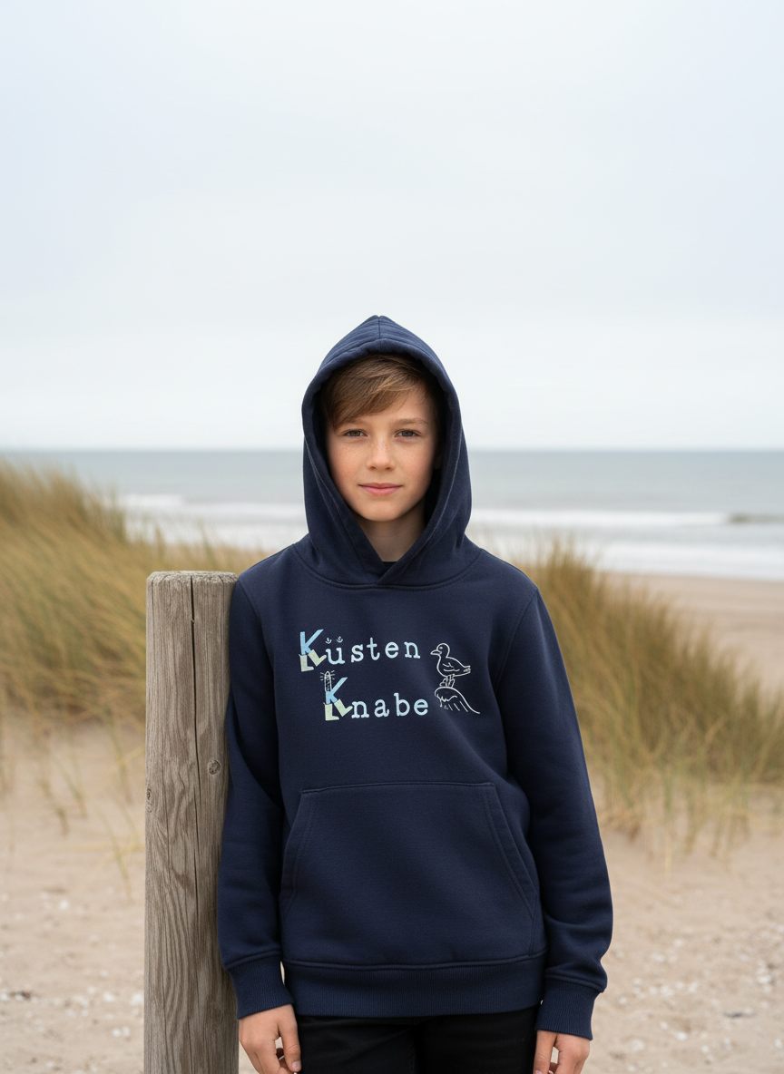 Küstenknabe Kinder Hoodie – Nordsee Ostsee Style Kapuzensweatshirt