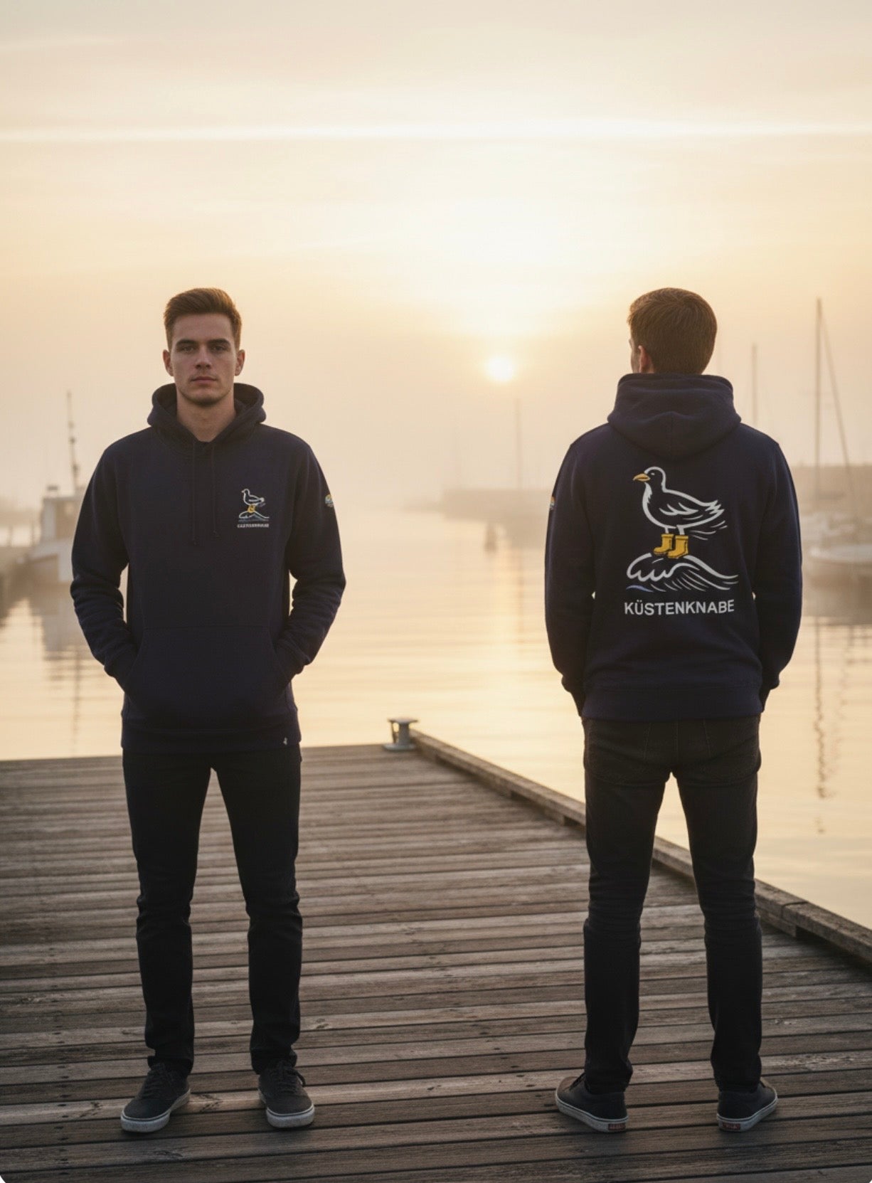 Maritimer Küstenknabe Hoodie Nordsee Ostsee Ostfriesland