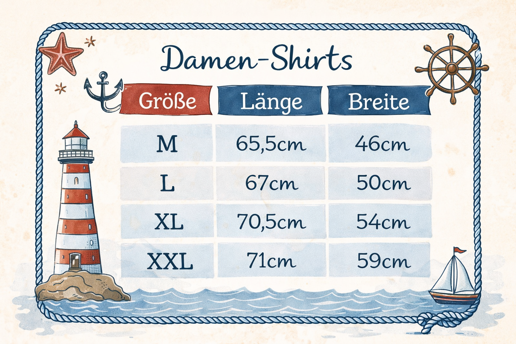 Küstengöre Damen T Shirt – Stylisches Maritim Shirt mit Küstenflair