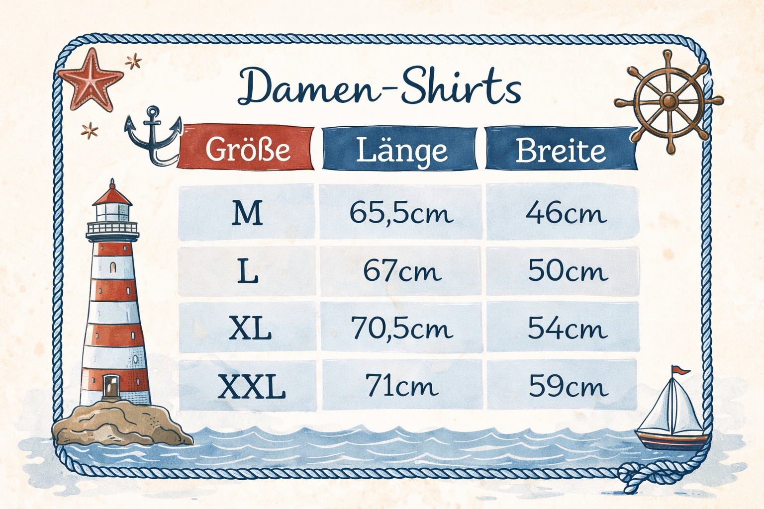 Küstengöre Damen T Shirt – Stylisches Maritim Shirt mit Küstenflair