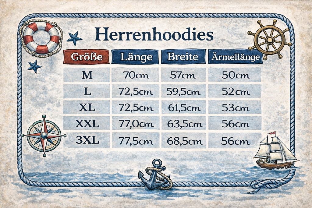 Maritimer Küstenknabe Hoodie Nordsee Ostsee Ostfriesland