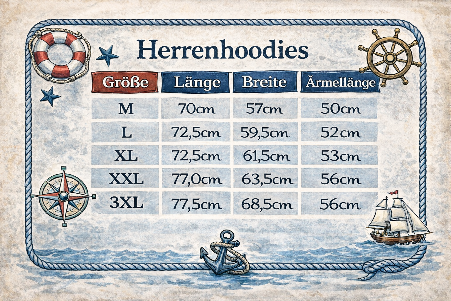 Maritimer Küstenknabe Hoodie Nordsee Ostsee Ostfriesland